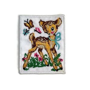 Deer Vintage Style Embroidered Patch